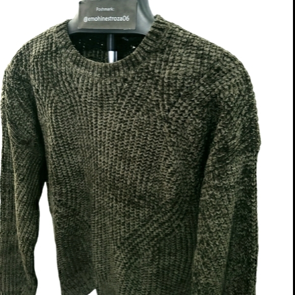 Greyish Green Knit Crew Neck Pullover Swea… - Picture 3 of 5